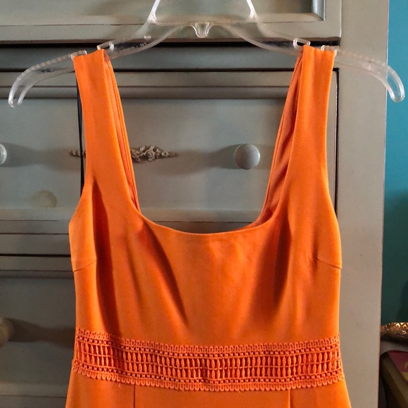 Lulus Orange Dress with fit and flare. Size small. - Picture 3 of 6